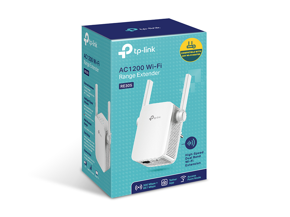TP-LINK RE305 ampliador de red Transmisor de red 10,100 Mbit/s