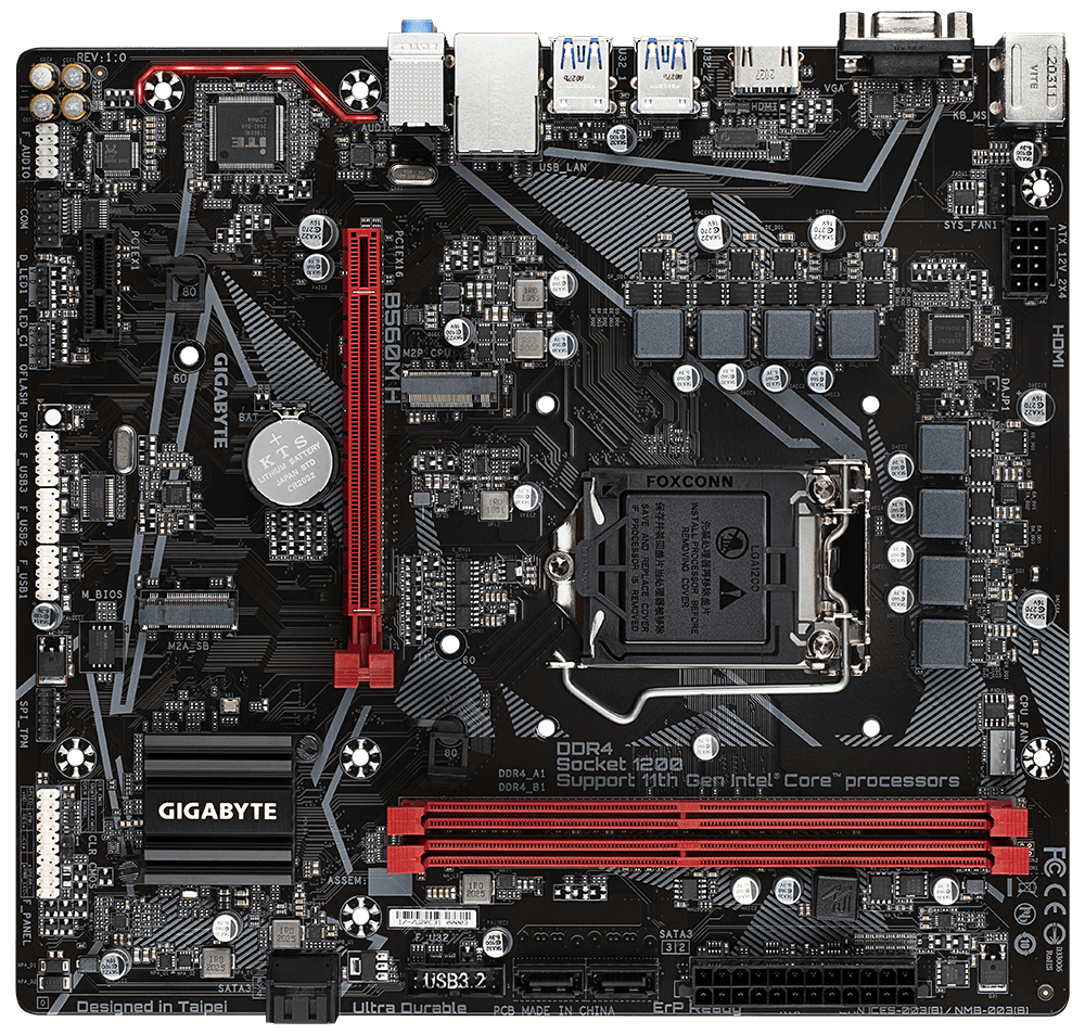 Gigabyte B560M H Motherboard, Intel B560 Express, LGA 1200, Micro ATX