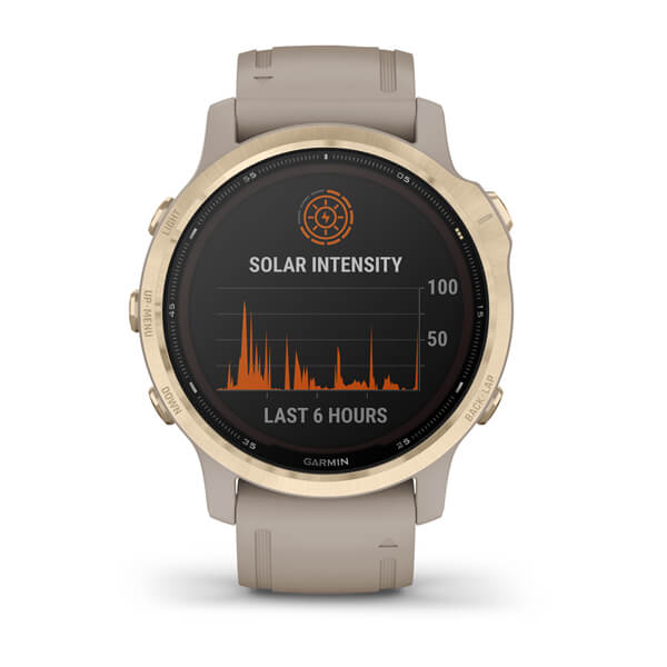 Garmin Fenix S Pro Garmin Fēnix 6S Pro Solar Smart Watch, Sand/Gold