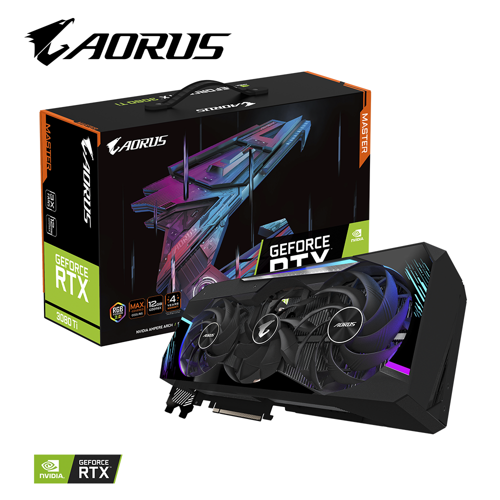 Gigabyte AORUS GeForce RTX 3080 Ti MASTER 12G Graphics Card, 12 GB, GDDR6X