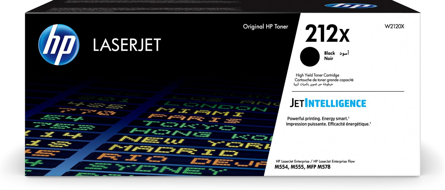 HP 212X High Yield Black Original LaserJet Toner Cartridge, W2120X