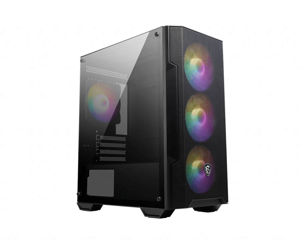 MSI MAG FORGE M100A computer case Micro Tower Black, Transparent, MAG ...