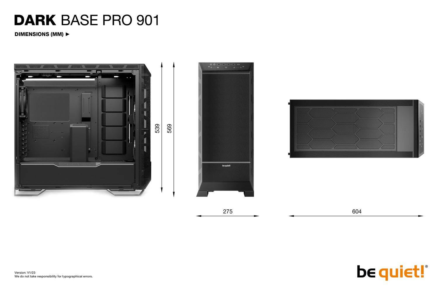 be quiet! DARK BASE PRO 901 Black Full Tower, BGW50