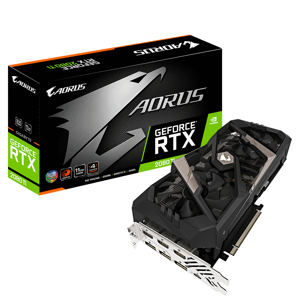 Gigabyte GV-N208TAORUS-11GC graphics card GeForce RTX 2080 Ti 11