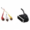 Scart 21P To 3Rca Connection cable +switch HQ M/M 1.5m