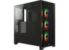 Corsair iCUE 4000X RGB TG - Gaming PC Case, Black