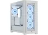 Corsair iCUE 5000X RGB QL Edition - Gaming PC Case, TG, White