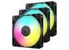 Corsair RS120 ARGB - PC Case Fans (x3), 120mm, PWM, Black