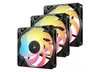 Corsair RS120-R - ARGB PC Case Fan, 12cm, 3pc(s), Black