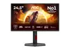 AOC Q25G4SR Gaming Monitor - 24.5", Quad HD, Fast IPS, 300 Hz, Black, Red, 3YR – מסך מחשב