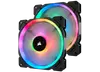 Corsair LL140 RGB - 140mm, Dual Light Loop, RGB, LED, PWM Fan - 2 Fan Pack with Lighting Node PRO