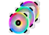 Corsair LL120 - RGB, 120mm, Dual Light Loop, LED, PWM, Fan - Triple Pack with Lighting Node PRO, White