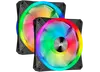 Corsair ICUE QL140 - PC Case Fan, 140mm, PWM, RGB, 2pcs, Black