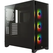 Corsair iCUE 4000X RGB TG - Gaming PC Case, Black