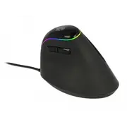 עכבר אופטי RGB אנכי USB 2.0 ארגונומי עם 6 לחצנים דגם 12597