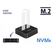 תחנת עגינה USB-C 3.2 ל- 2 דיסקים M.2 NVMe עם פונקציית שכפול