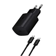 Samsung C010070509 - Charger + USB Type-C Cable For Samsung, 25W, 1.8m, Black