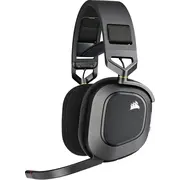 Corsair HS80 RGB - Wireless, Premium Gaming Headset, Spatial Audio, Carbon, Black