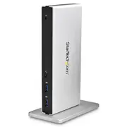 StarTech - USB3SDOCKDD - Dual-Monitor, USB 3.0, Docking Station, DVI, Vertical Stand, Silver