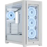 Corsair iCUE 5000X RGB QL Edition - Gaming PC Case, TG, White