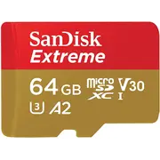 SanDisk Extreme - 64GB Memory Card, microSDHC