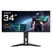 GIGABYTE MO34WQC2 - 34” Curved Gaming Monitor, OLED, WQHD, 240Hz, Black