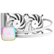 Corsair iCUE H100i RGB ELITE - Liquid CPU Cooler, 240mm, White