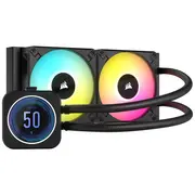 Corsair iCUE H100i ELITE LCD XT Display - Liquid CPU Cooler, 240mm, Black