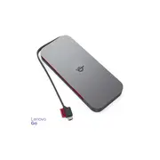 Lenovo GOG0A3LG1WWW - Power Bank, 10000mAh, Lithium Polymer (LiPo), Wireless Charging, Grey,