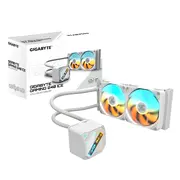 GIGABYTE GAMING 240 - Liquid CPU Cooler, 2x120mm ARGB Fans (White)