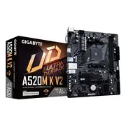 GIGABYTE A520M K V2 Motherboard, AMD A520, Socket AM4, micro ATX