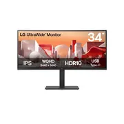 LG 34BA75QE-B - 34" Monitor, Wide Quad HD, IPS, Black