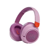 JBL JR460NC - Noise-Cancelling Wireless Over-Ear Headphones for Kids, Pink