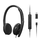 Lenovo 4XD1M45626 - Headphones/Headset, Wired, Head-band, USB Type-C, Black