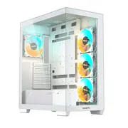 GIGABYTE C500 PANORAMIC STEALTH - Gaming PC Case, Midi Tower, White