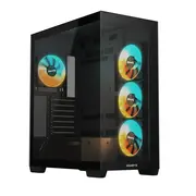 GIGABYTE C500 PANORAMIC STEALTH - Gaming PC Case, Midi Tower, Black
