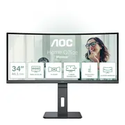 AOC CU34P3CV Computer Monitor - 34", UltraWide, Quad HD, LED, Black