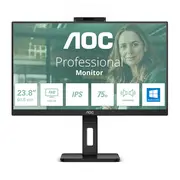 AOC 24P3CW Computer Monitor - 23.8", Full HD, LED, IPS, 100Hz, Black