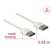 Delock 85120 - High Speed HDMI with Ethernet Cable, 0.25 m