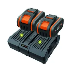 מטען 20V כפול +סוללות 2X4A