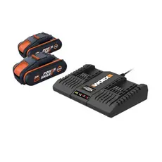 מטען 20V כפול +סוללות 2X2A