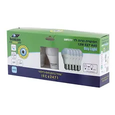 חמש נורות 12W A60 SAFETY אור יום