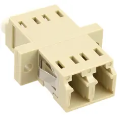 InLine® 681110 - Fiber Optical Adapter, Duplex, LC/LC, Ceramic Sleeve with Flange, Grey