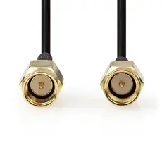 Nedis 685102 - Antenna Cable, SMA Male - SMA Male, 2.0m, Black