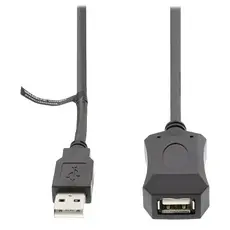 Value VLCRP6010 - Active USB 2.0 Extension Cable USB A Male - USB A Female 10m, Black