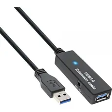 InLine CA-475295 - USB 3.0 Active Extension Cable, A Plug  to A Socket , 15m, Black