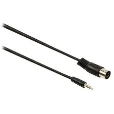 Valueline VLAP20100B10 - Audio Cable, 1m, DIN (5-pin), 3.5mm, Black