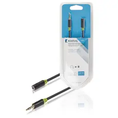 Konig : KNA22050E20 - Audio Extantion Cable 3.5mm m/f, 2M