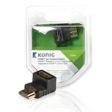 Konig KNV34901E - HDMI M/F Adapter, 90 Aangle