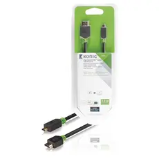 König KNV34700E20 - HDMI Cable, 2m, HDMI Type A (Standard) to HDMI Type-D (Micro), Anthracite